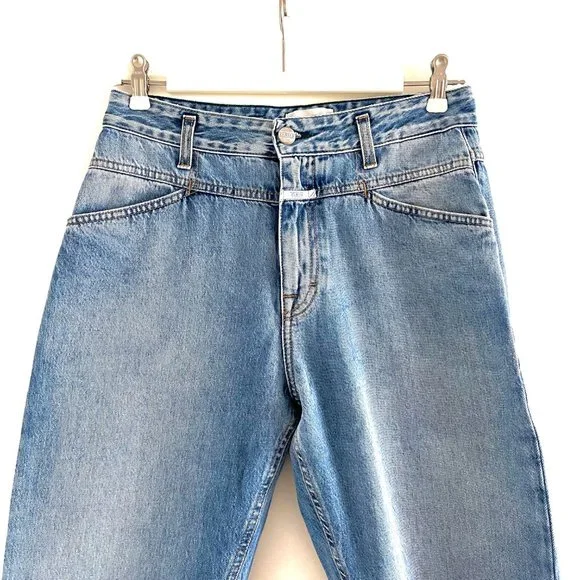 Closed X-Lent Barrel Leg Jeans in Mid Blue Size 26 - Picture 5 of 11